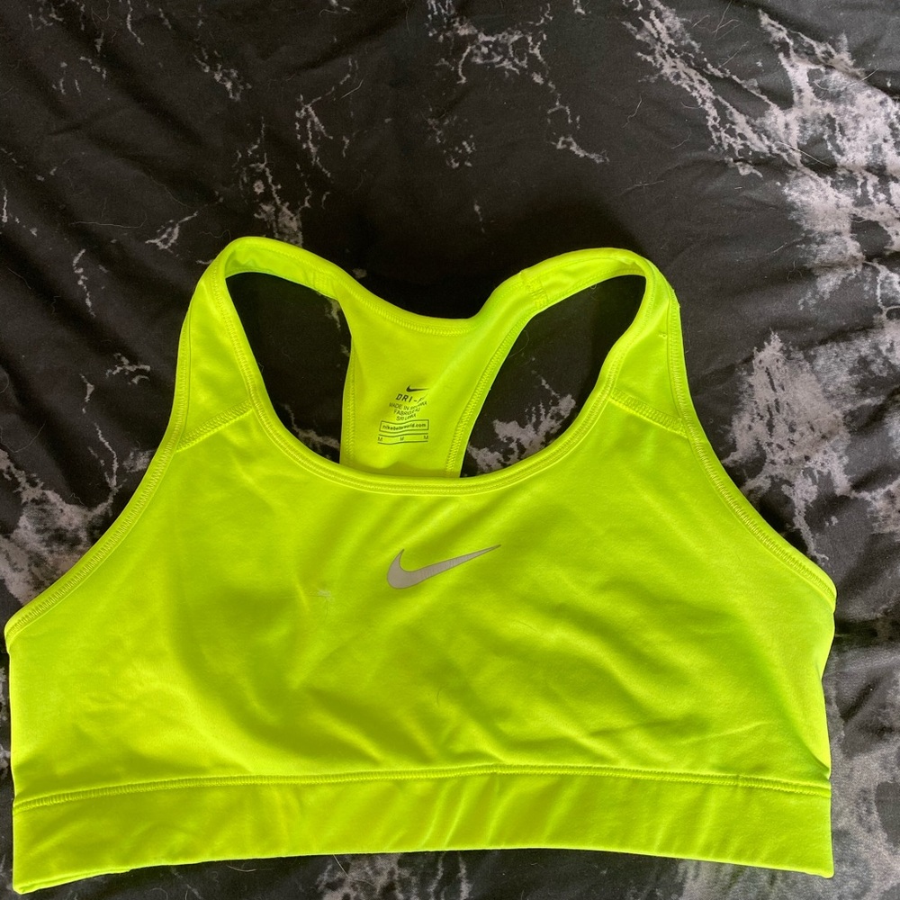 Neon Yellow Nike Sports Bra